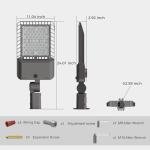 Franjulia 240W Dusk to Dawn LED Parking Lot Lights