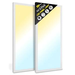BeckTour 24W Dimmable LED Flat Panel Light 2-Pack