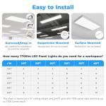 Aphyni 6-Pack 2x4 Dimmable LED Panel Lights