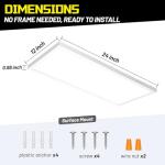 BeckTour 24W Dimmable LED Flat Panel Light 2-Pack