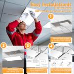 OKQ 2x4 LED Ceiling Light Panel, 4 Pack