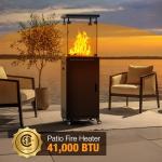Pamapic 41,000 BTU Propane Patio Heater with Wheels