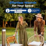 SereneLife Waterproof Infrared Patio Heater with Remote