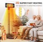 1500W Outdoor Infrared Heater with Timer & Height Adjust