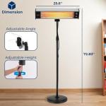 SereneLife 1500W Infrared Portable Patio Heater