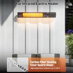 Wifi-Controlled Electric Patio Heater with 9 Heat Levels
