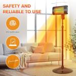 1500W Outdoor Infrared Heater with Timer & Height Adjust