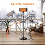 1500W Outdoor Infrared Heater with Timer & Height Adjust