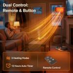 1500W Outdoor Infrared Heater with Timer & Height Adjust