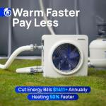 AQUASTRONG Electric Pool Heat Pump for All Pools