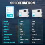 JURPLIX 5.5KW Electric Pool Heater with Thermostat