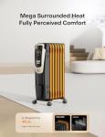 Champagne Electric Oil-Filled Heater with Remote