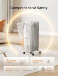 Pelonis 1500W Electric Oil Filled Radiator Heater