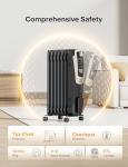Champagne Electric Oil-Filled Heater with Remote