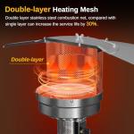 East Oak 50,000 BTU Patio Heater with Wheels