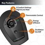 Slim Ceramic Oscillating Tower Heater with Thermostat