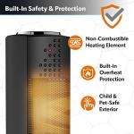 Slim Ceramic Oscillating Tower Heater with Thermostat