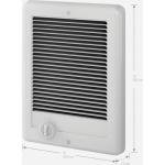 Cadet Com-Pak 1500W Wall Heater with Thermostat
