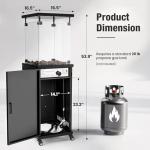 Pamapic 41,000 BTU Propane Patio Heater with Wheels