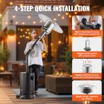 VEVOR 50000BTU Outdoor Propane Patio Heater