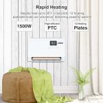 Wall-Mounted Electric Space Heater with Remote Control