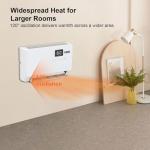 Wall-Mounted Electric Space Heater with Remote Control