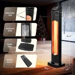 1500W Infrared Patio Heater with Remote Control