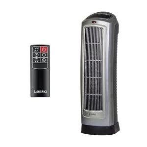 Lasko 1500W Oscillating Ceramic Tower Heater with Remote