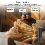 1500W Portable Ceramic Space Heater with Remote