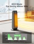 Pelonis 1500W Ceramic Tower Space Heater with Remote