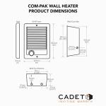 Cadet 240V 2,000W In-Wall Electric Heater