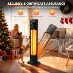 1500W Infrared Patio Heater with Remote Control