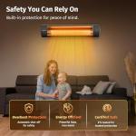 EAST OAK 1500W Wall Mounted Electric Patio Heater