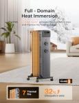 Pelonis 1500W Oil-Filled Radiator Heater, 3 Modes