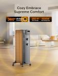 Pelonis 1500W Oil-Filled Radiator Heater, 3 Modes
