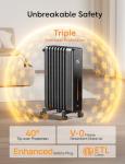 DREO 1500W Oil Filled Radiator Heater with Remote