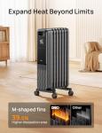 DREO 1500W Electric Oil Radiator Heater with Remote