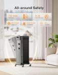 Pelonis 1500W Oil-Filled Radiator Heater, 3 Modes