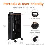 Amazon Basics Portable Oil Space Heater with 7 Fins