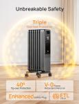 DREO 1500W Electric Oil Radiator Heater with Remote