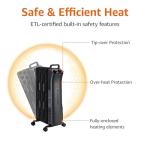 Amazon Basics Portable Oil Space Heater with 7 Fins