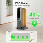 Hykolity Electric Oil Filled Radiator Heater with Remote