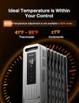 PELONIS Electric Oil Filled Radiator Heater with Remote