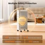 Portable Electric Radiator Heater with 3 Heat Settings