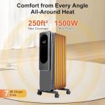 Hykolity Electric Oil Filled Radiator Heater with Remote