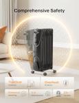 Pelonis 1500W Electric Radiator Heater for Large Rooms