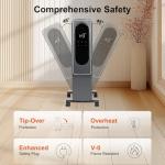 Hykolity Electric Oil Filled Radiator Heater with Remote