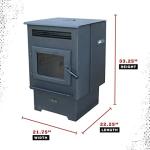60lb Hopper Medium Pellet Stove