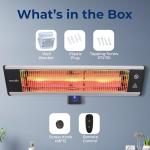 SereneLife Wall-Mounted Infrared Electric Patio Heater