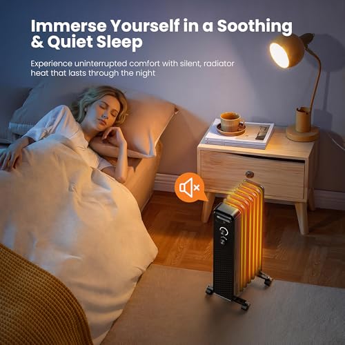 Portable Electric Oil Radiator Heater - 1500W